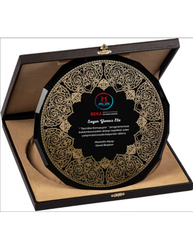 1503 Tabak Kristal Plaket