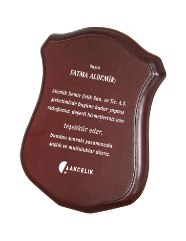 BK-76 Ahşap Plaket
